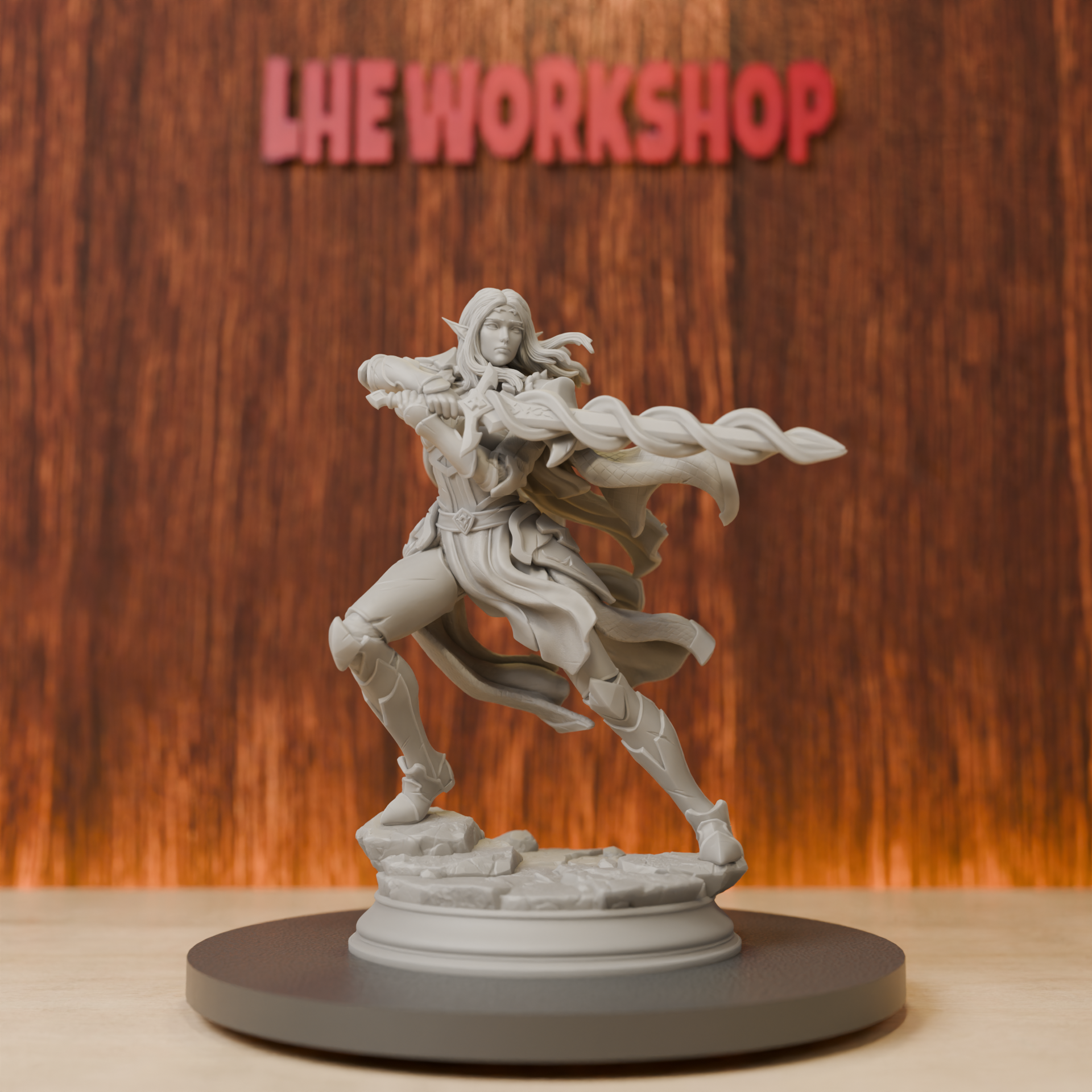 3D Printing And Additive Manufacturing - Female Elf Eldritch Knight Miniatures |