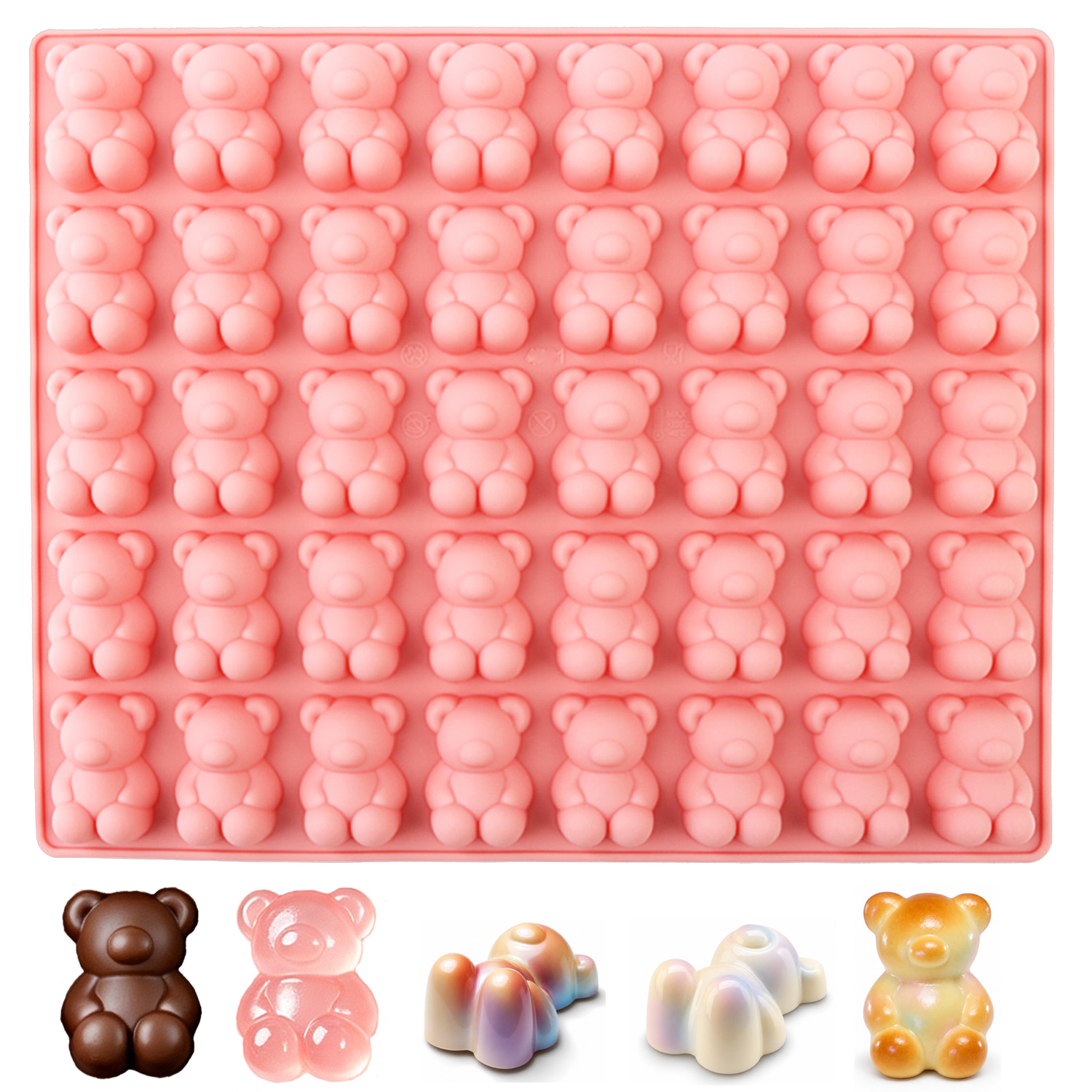 3D Printing Model Free - 40-Piece Bear-Shaped Silicone Mold 3D Cartoon