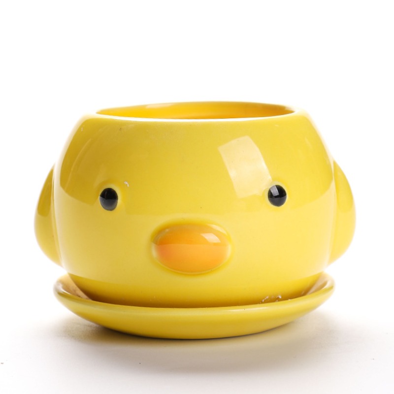 3D Printing Pot - Succulent Cartoon Flowerpot Ceramic Lightweight Breathable
