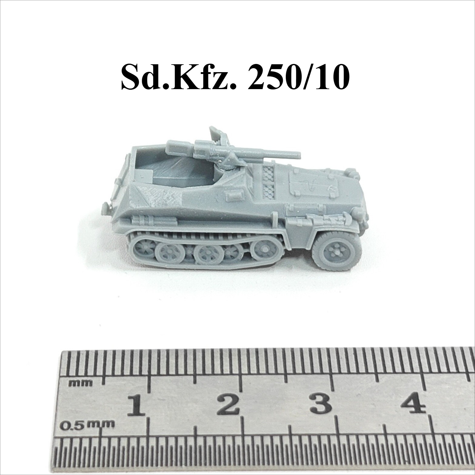 3D Printing And Additive Manufacturing - WWII German Sd.Kfz. 250/10 Half-track,3D Printed,1/144