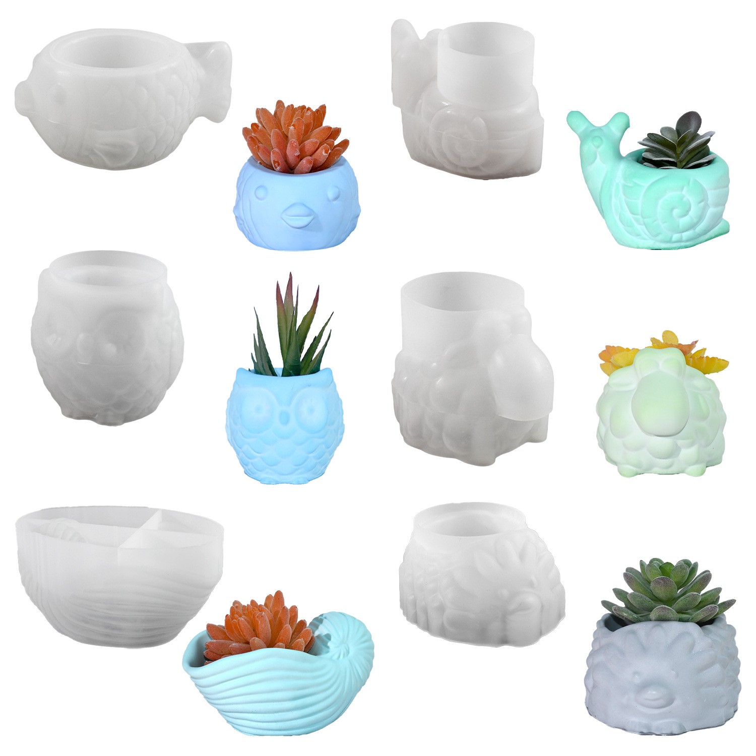 3D Animal Flower Pot Silicone  - 3D Printing Pot avaliação e preço