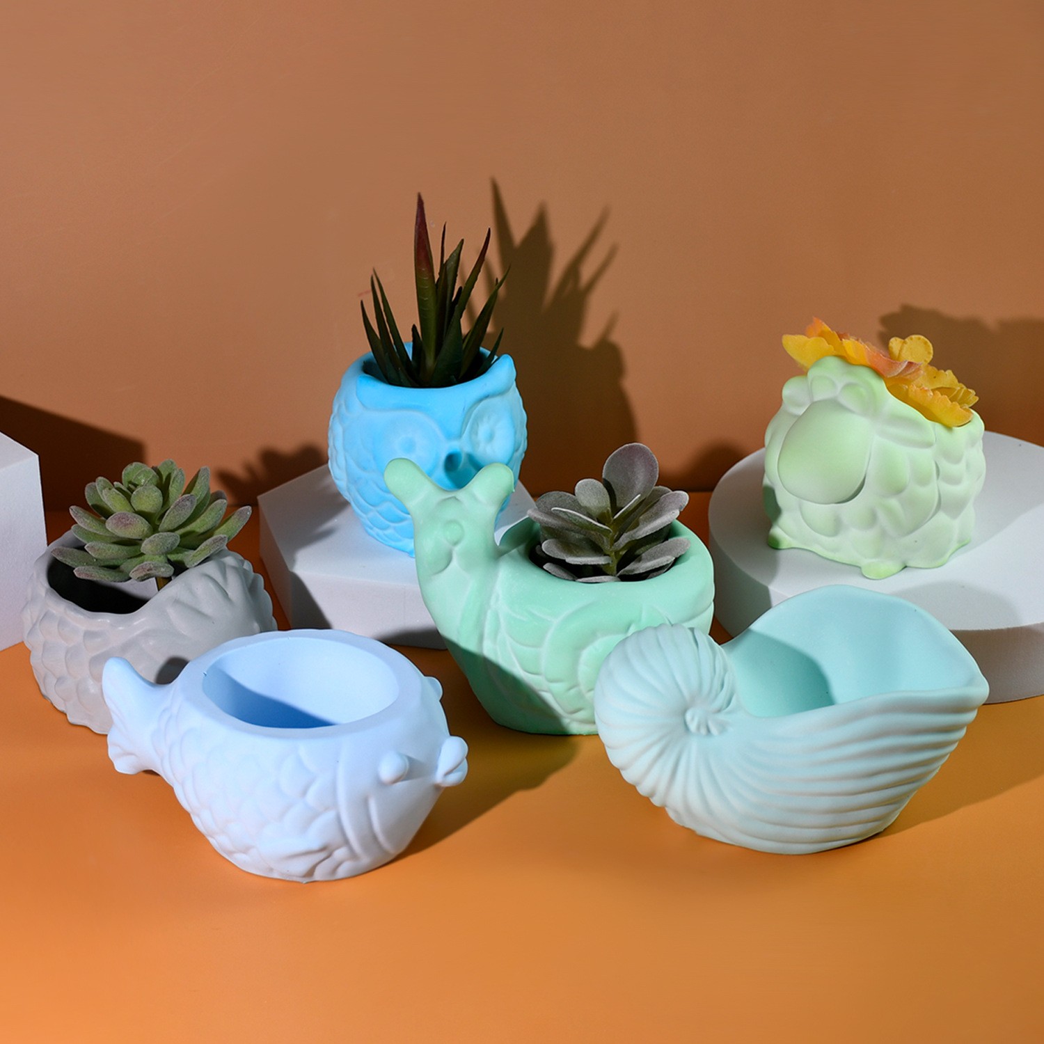 3D Animal Flower Pot Silicone  - 3D Printing Pot avaliação e preço