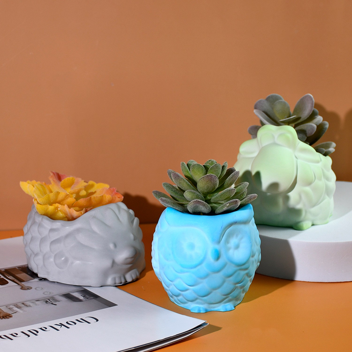 3D Animal Flower Pot Silicone  - 3D Printing Pot avaliação e preço