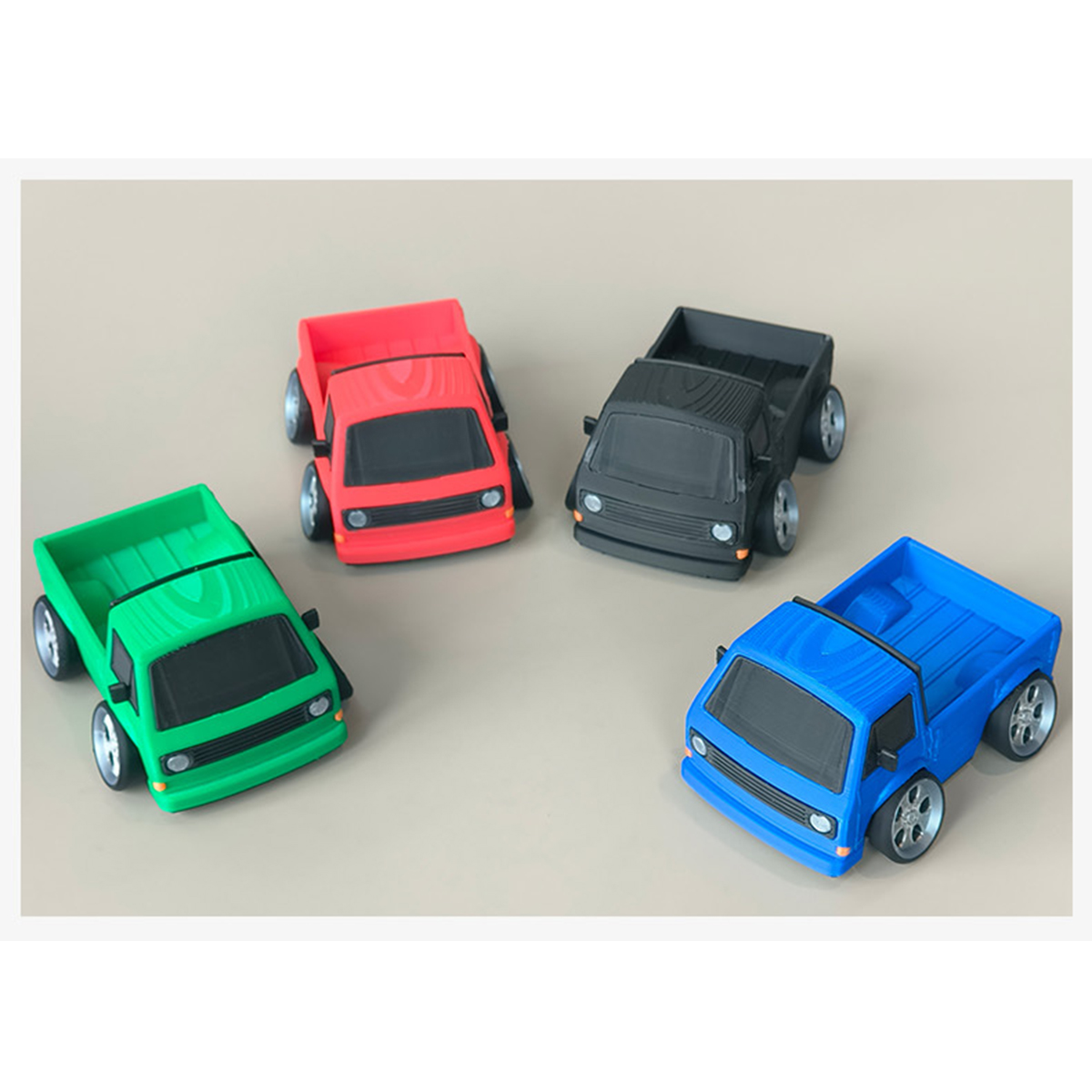 Retro T3 Pickup Truck 3D Print - 3D Printing Diecast Cars avaliação e preço