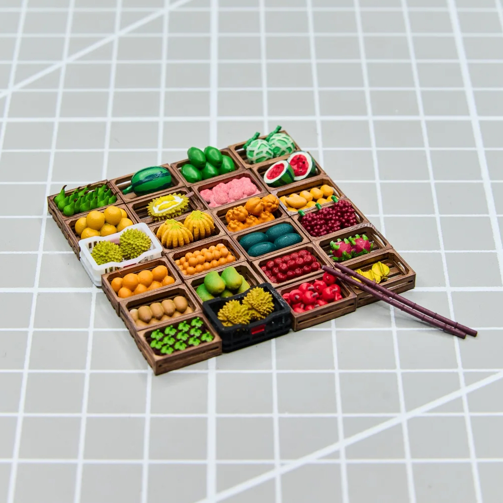 Kicarmod 1/64 Fruit Stand Mode - 3D Printing Model Free avaliação e preço