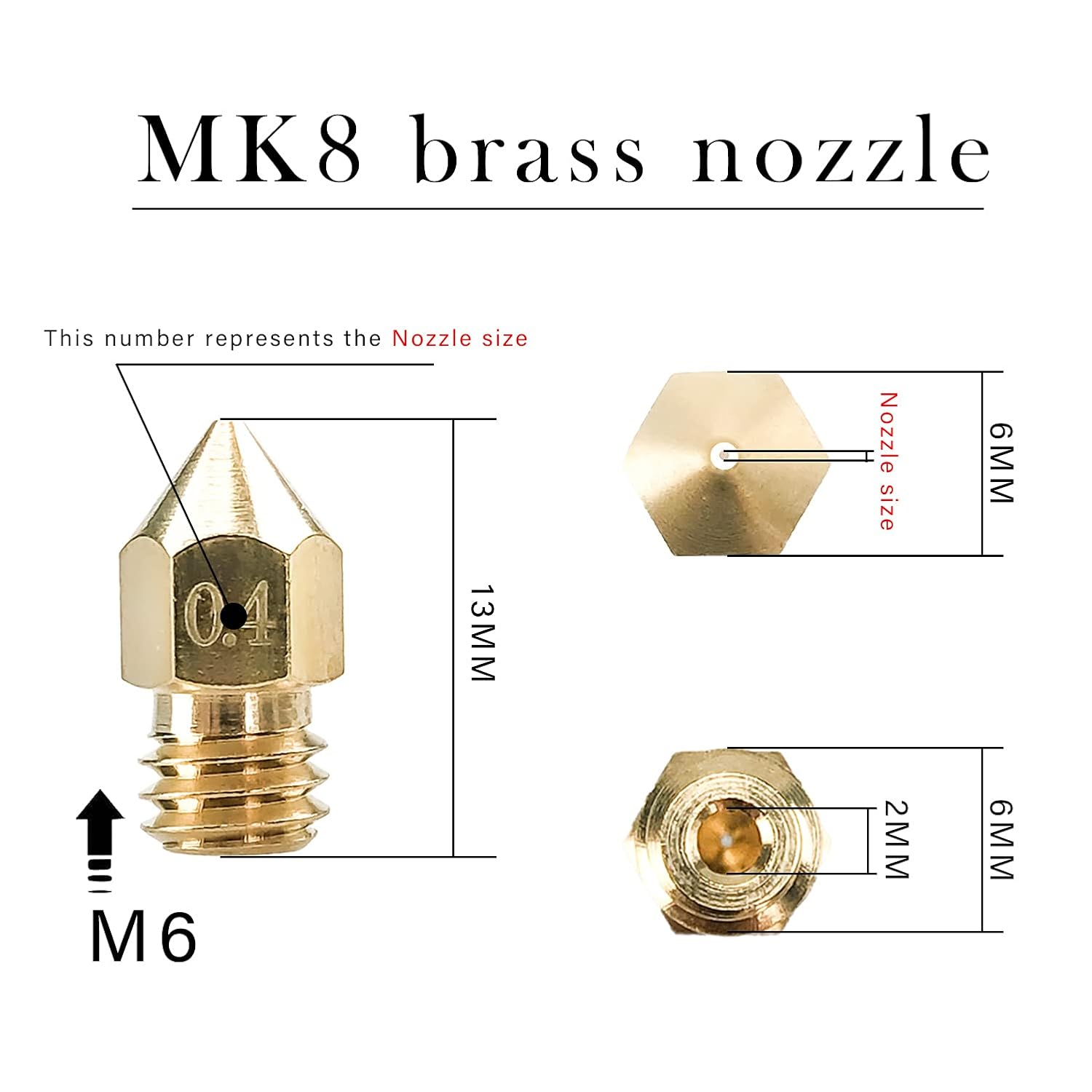 CREALITY 20 Pcs MK8 Brass Nozz - 3D Printing Creality avaliação e preço