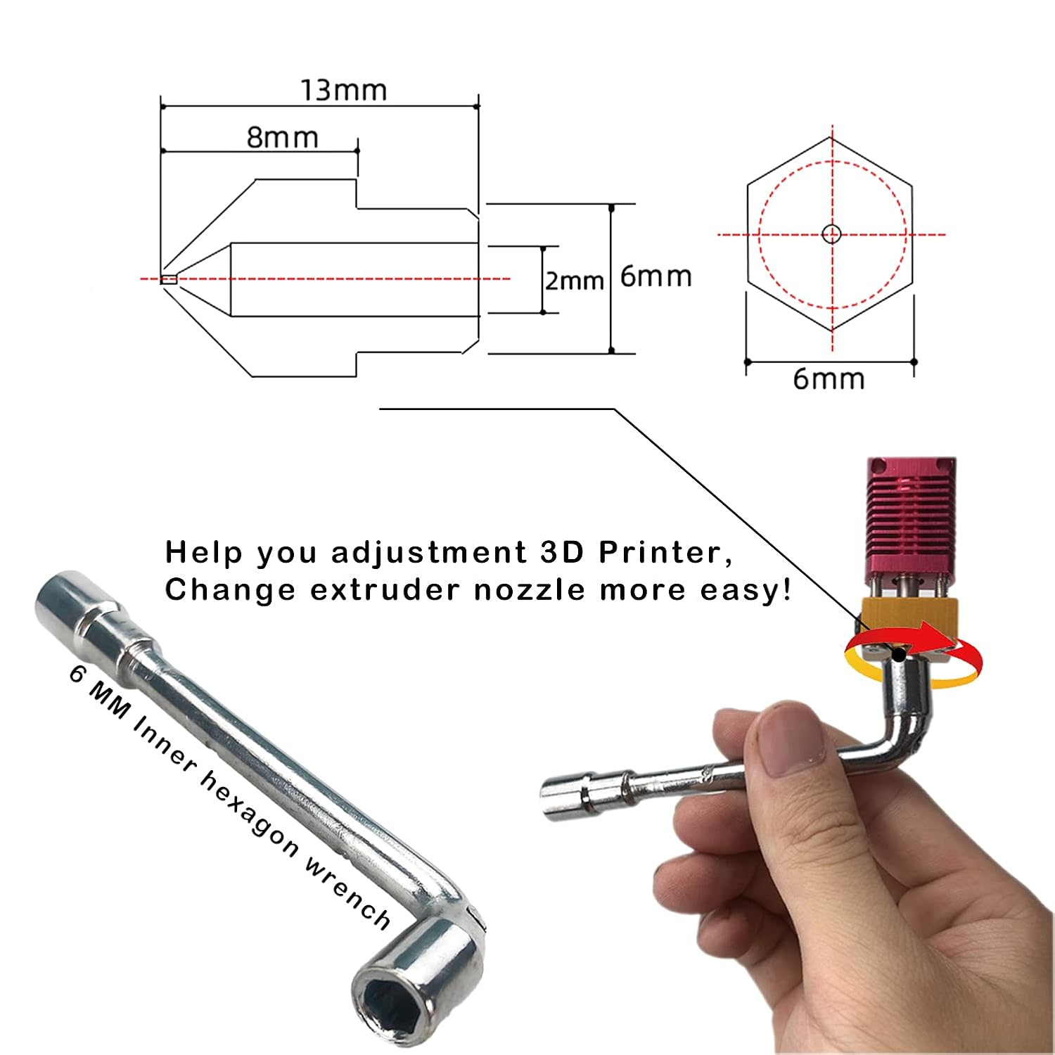 CREALITY 20 Pcs MK8 Brass Nozz - 3D Printing Creality avaliação e preço