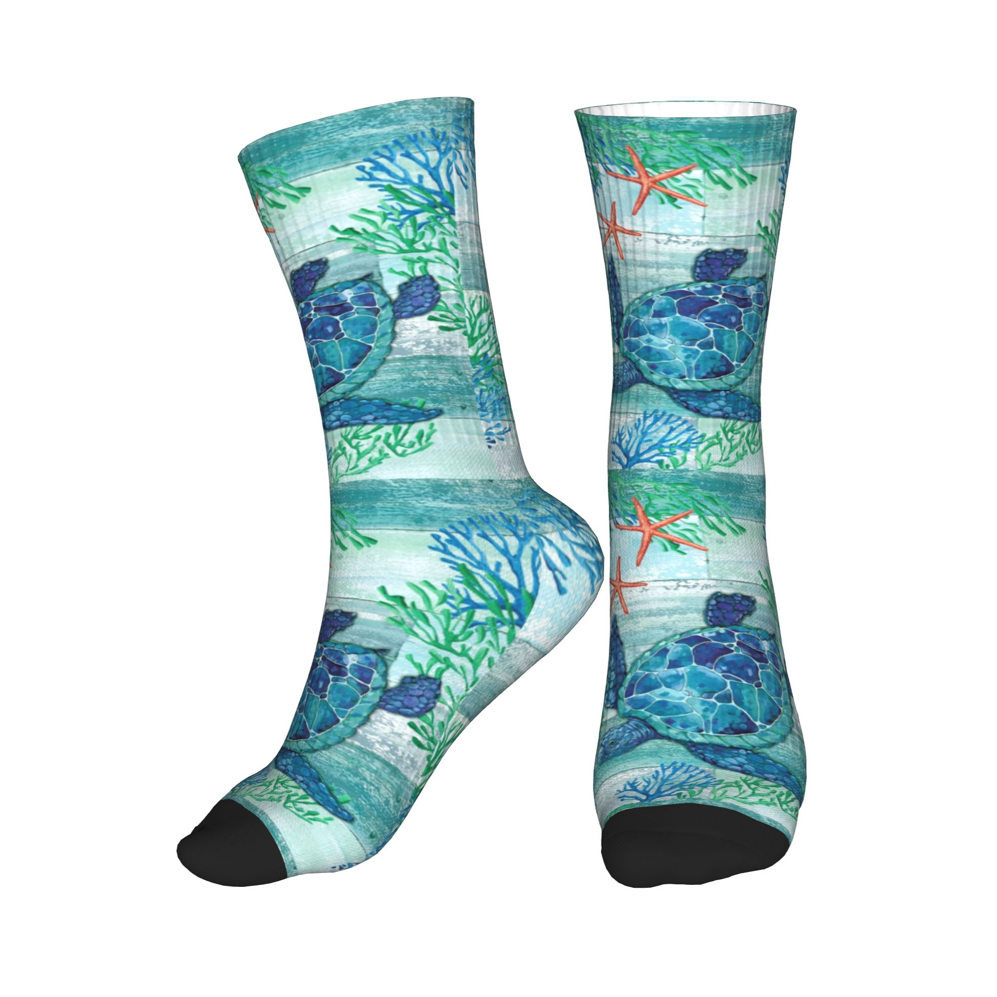 Fashion Ocean Sea Turtle Socks - 3D Printing Youtube avaliação e preço