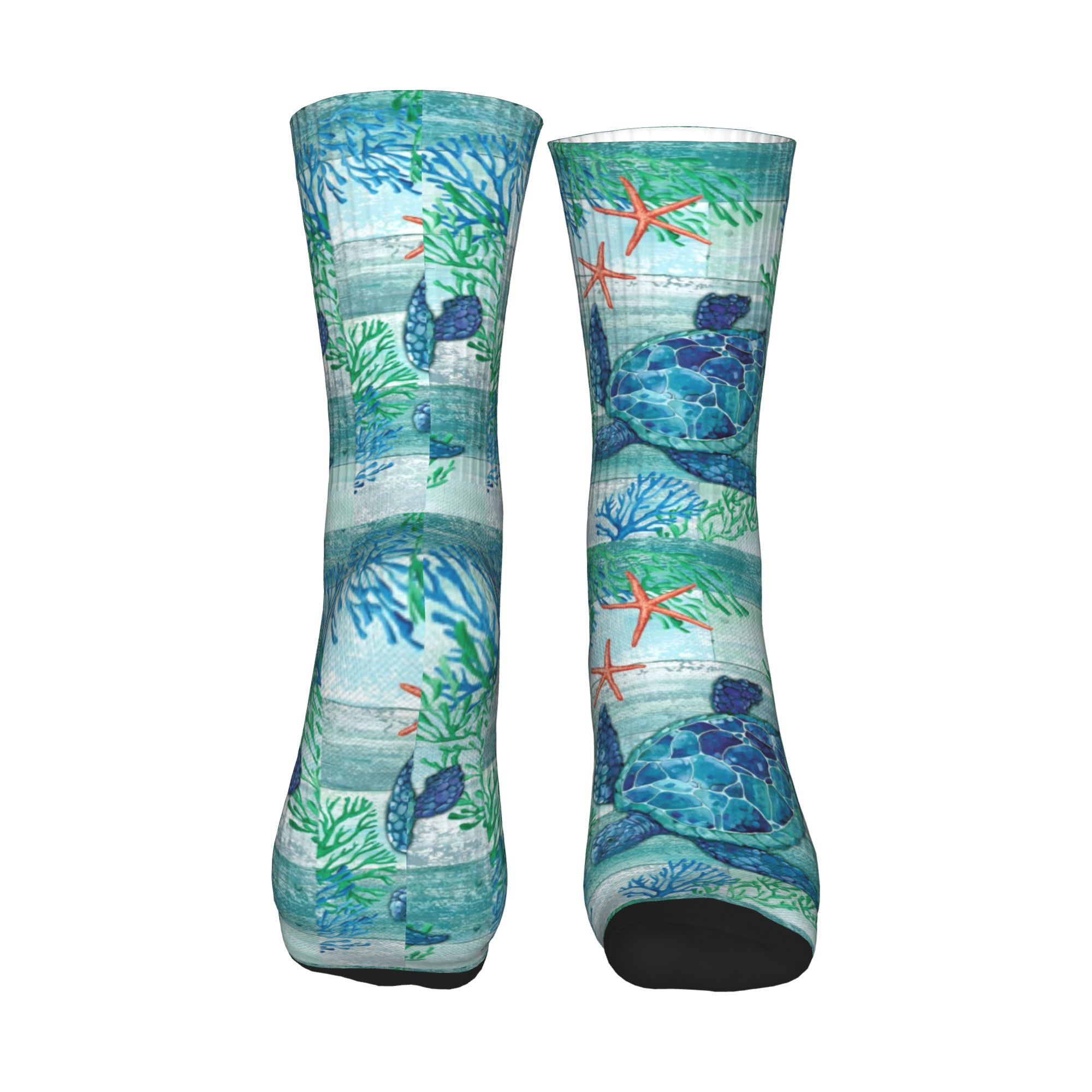 Fashion Ocean Sea Turtle Socks - 3D Printing Youtube avaliação e preço