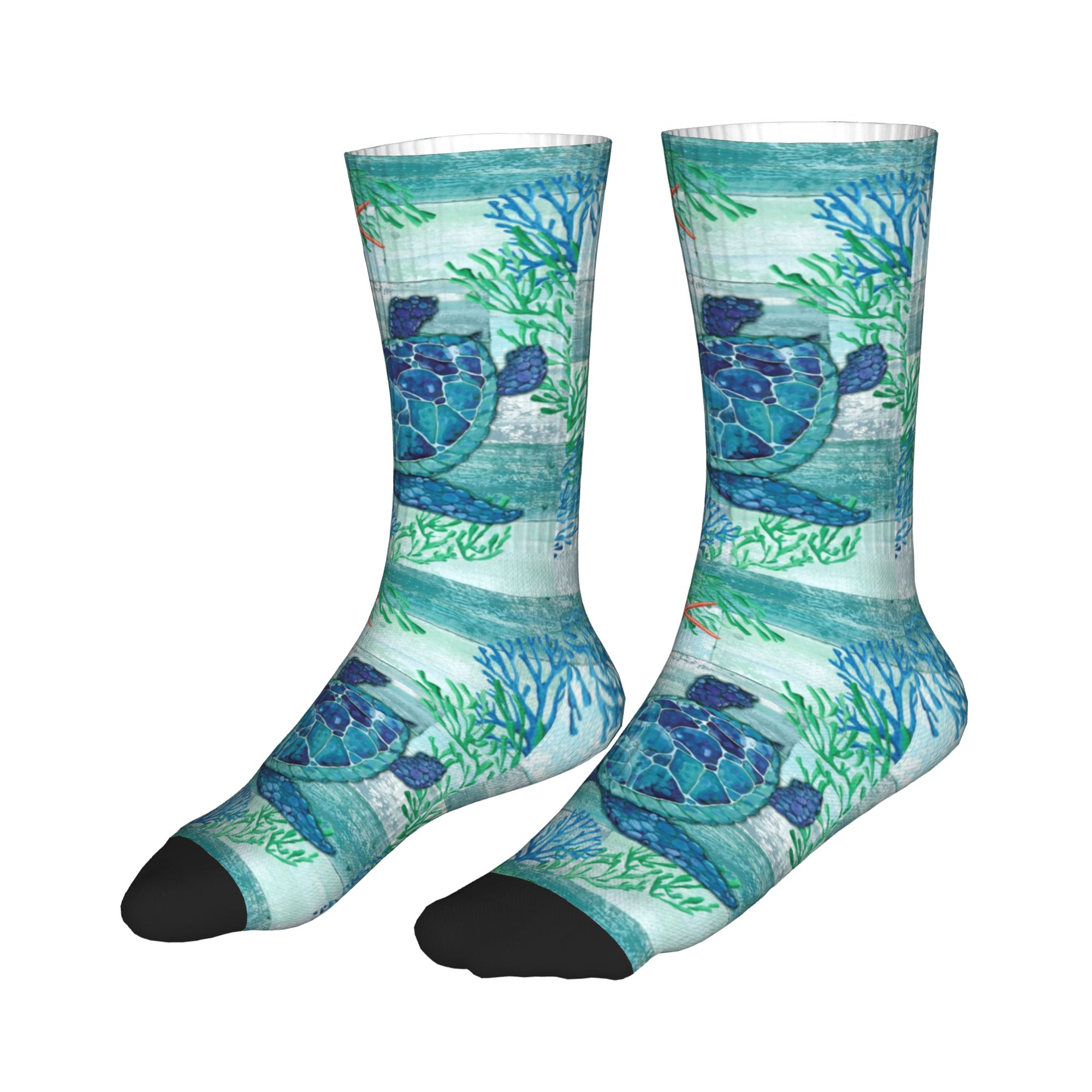 Fashion Ocean Sea Turtle Socks - 3D Printing Youtube avaliação e preço