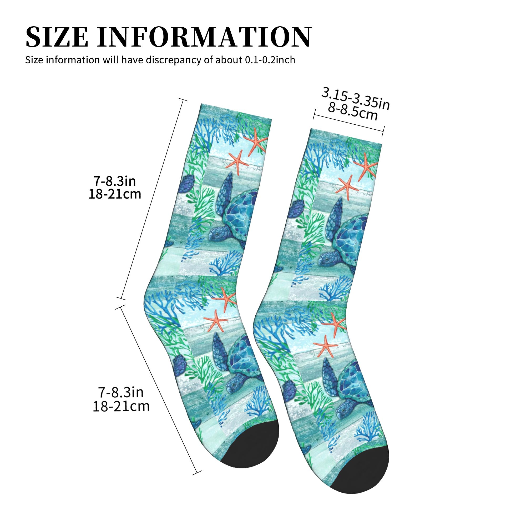 Fashion Ocean Sea Turtle Socks - 3D Printing Youtube avaliação e preço