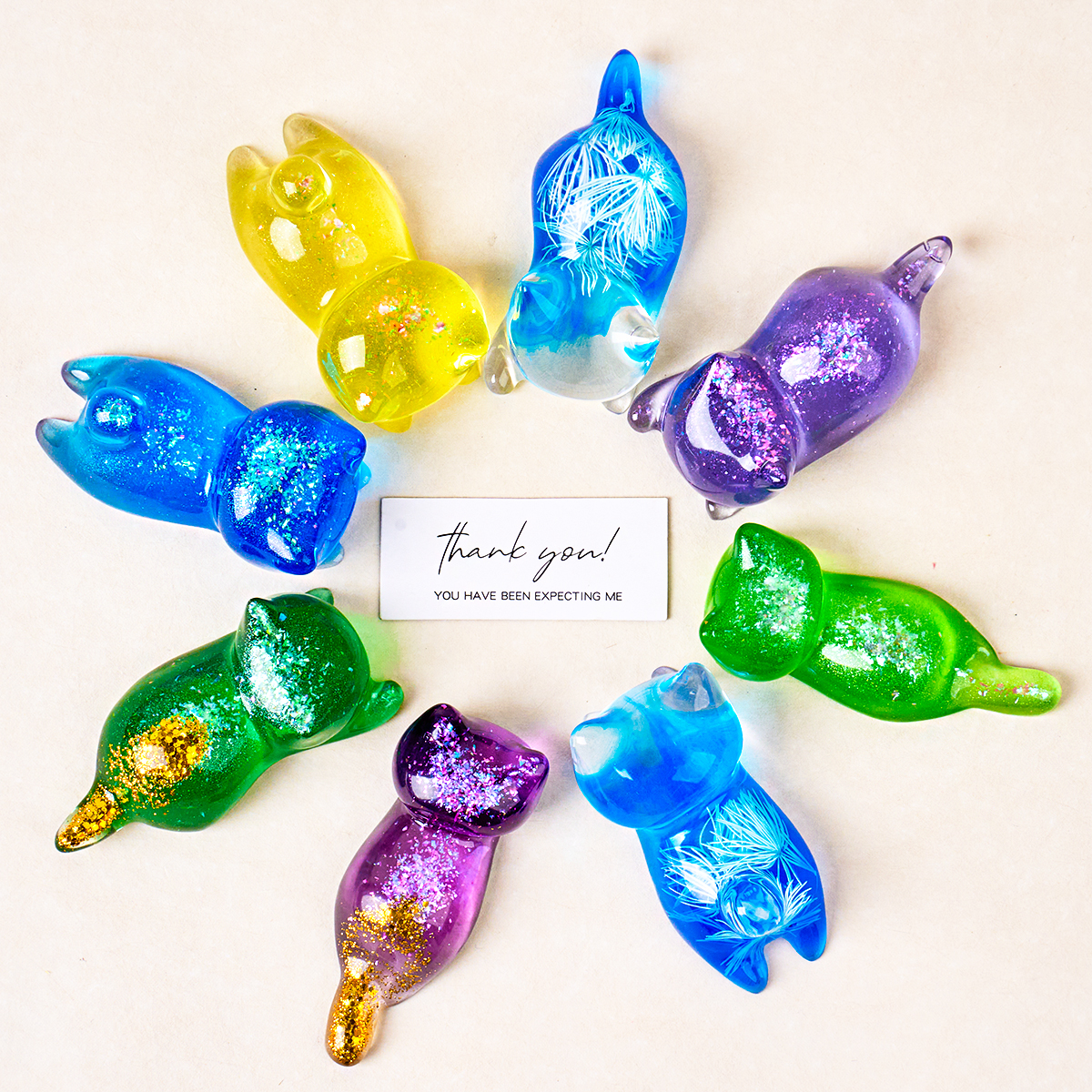 3D Cat Crystal Epoxy Resin Mol - 3D Printing Model Free avaliação e preço