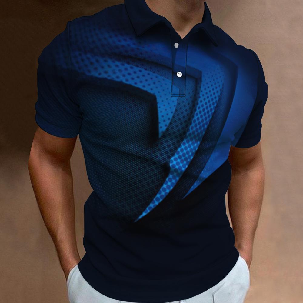 Fashion Polo T-Shirts For Men  - 3D Printing Technology avaliação e preço