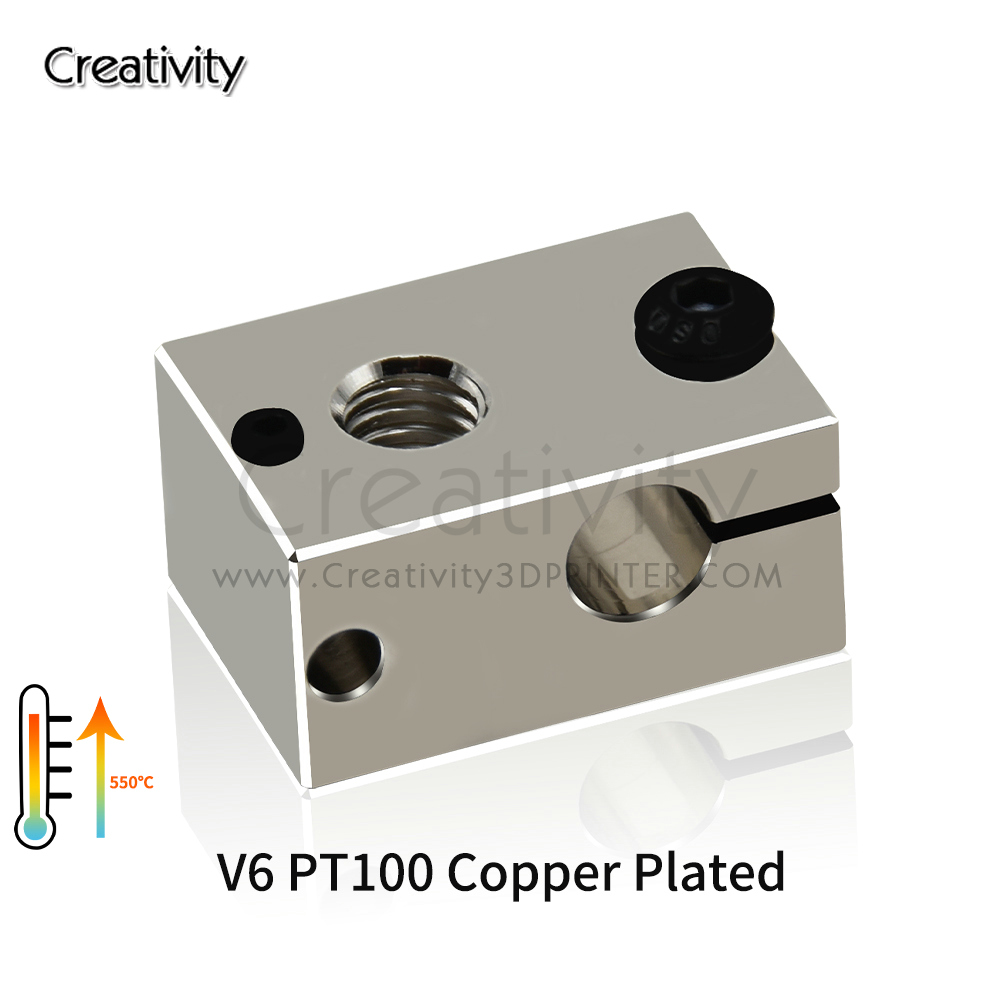 V6 PT100 Heater Block Plated C - 3D Printing Titanium avaliação e preço