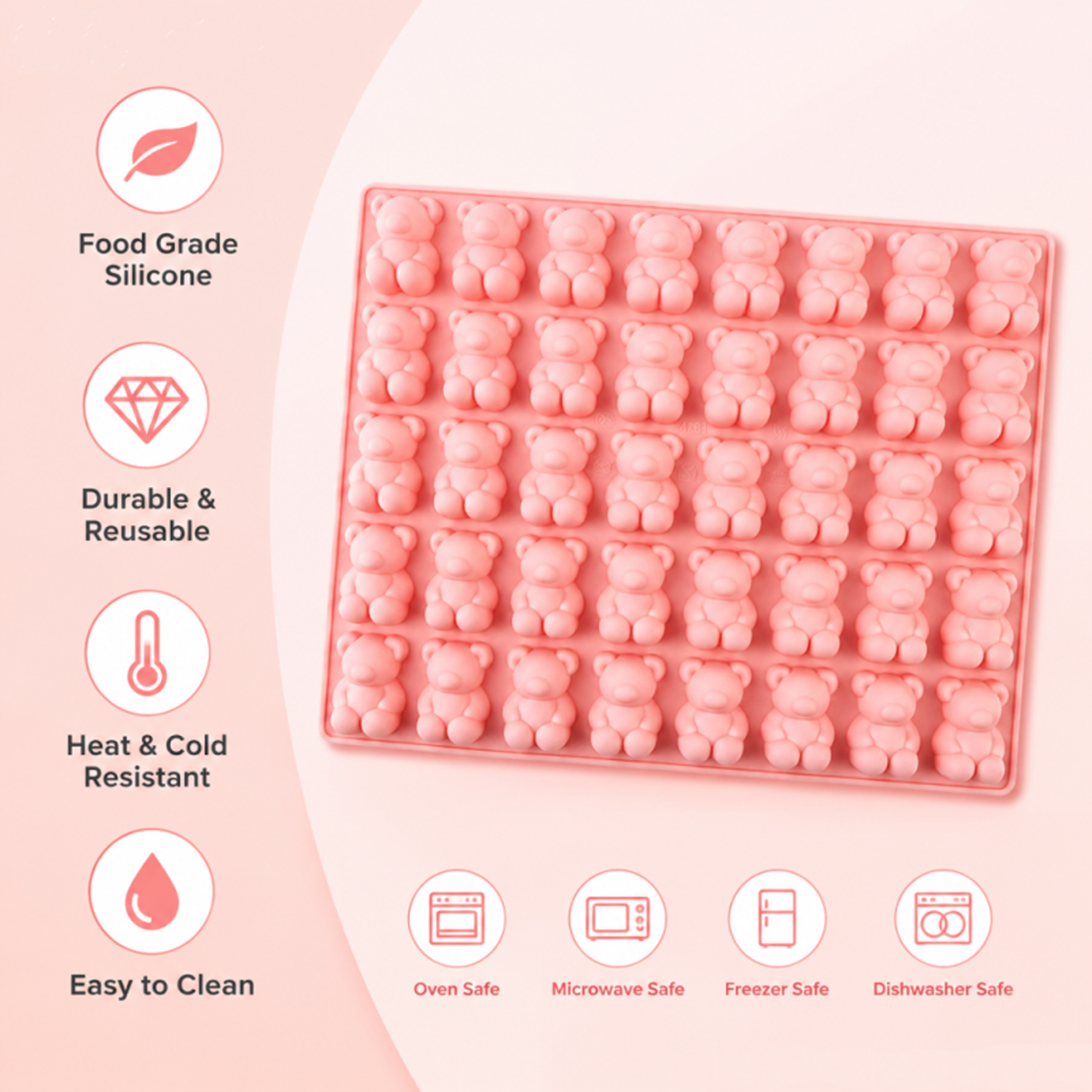 40-Piece Bear-Shaped Silicone  - 3D Printing Model Free avaliação e preço