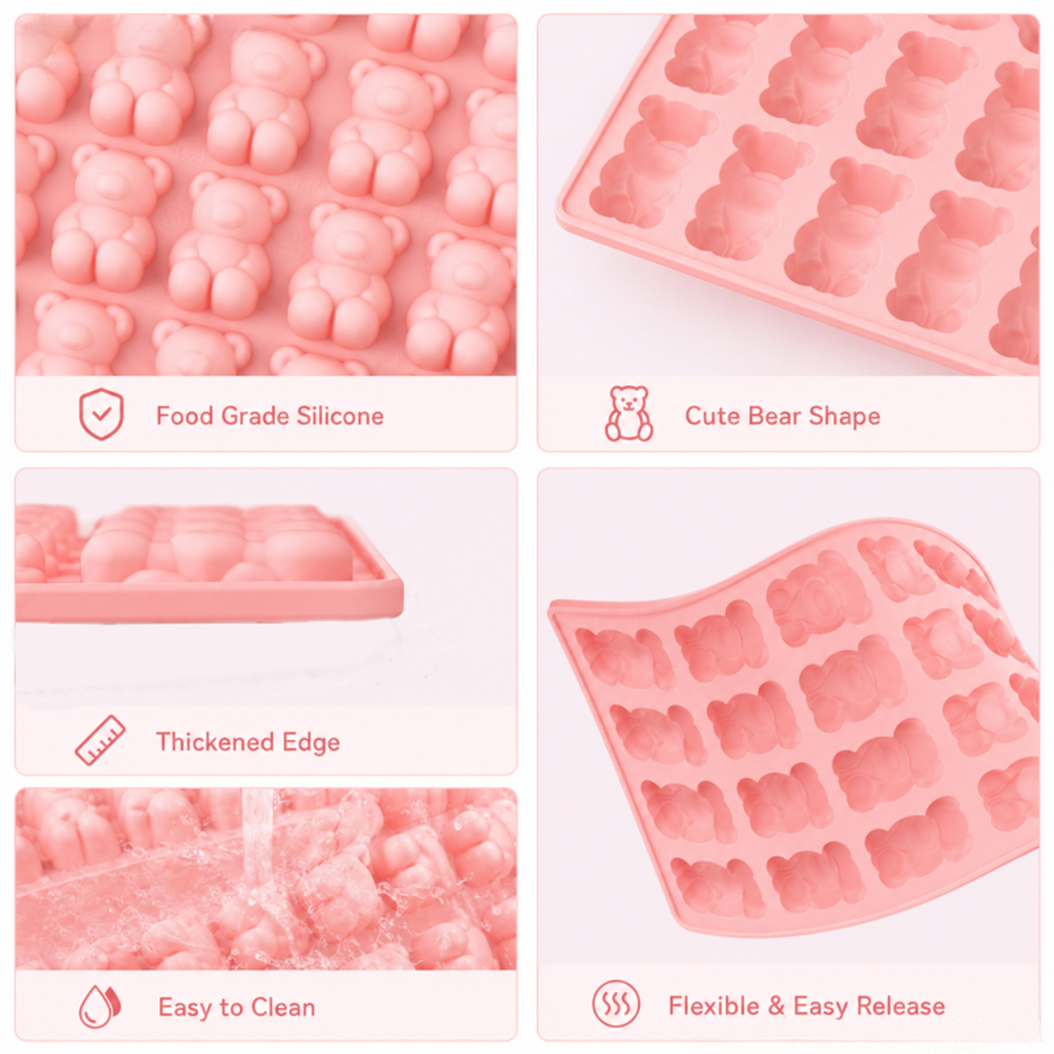 40-Piece Bear-Shaped Silicone  - 3D Printing Model Free avaliação e preço