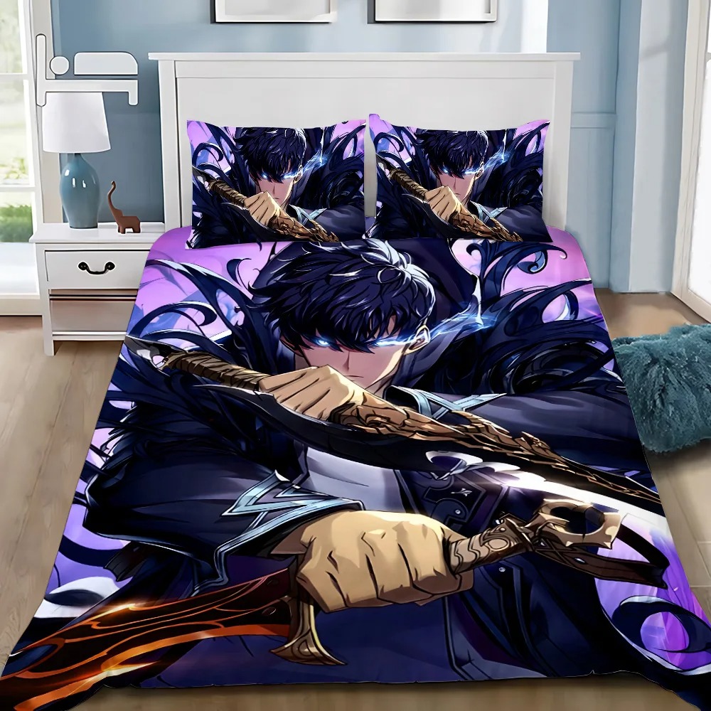 Anime Solo Leveling Bedding Se - 3D Printing Solo avaliação e preço