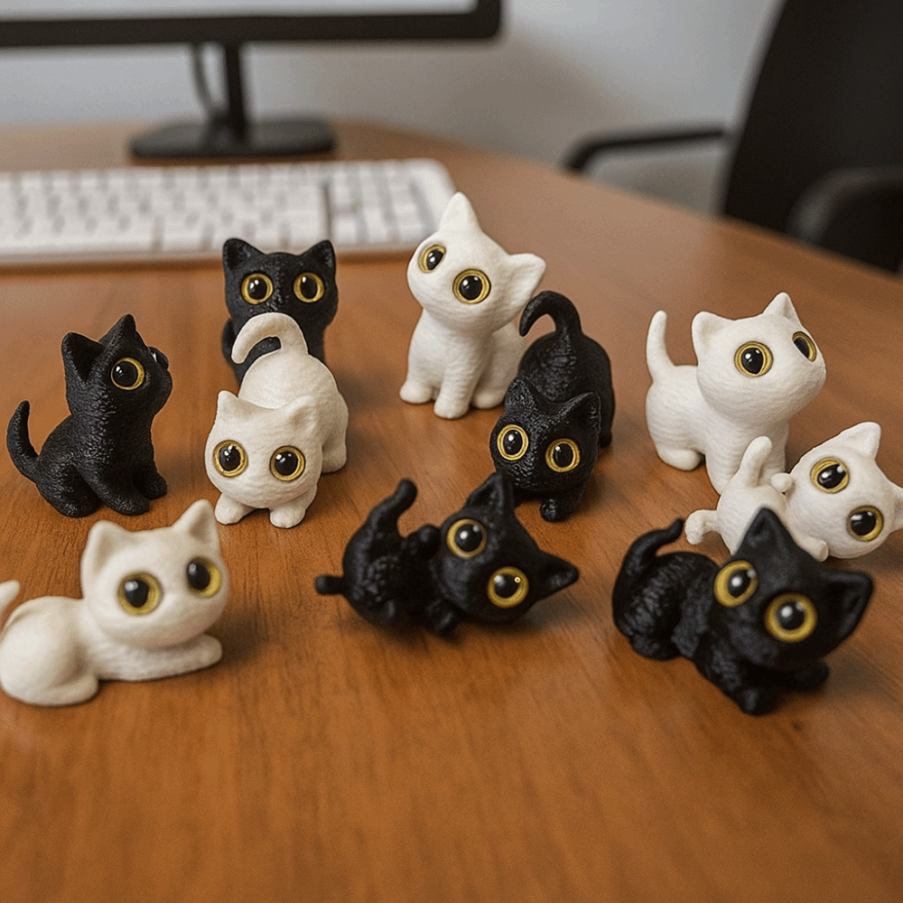 PLA Halloween Cat Anime Figure - 3D Printing And Additive Manufacturing avaliação e preço