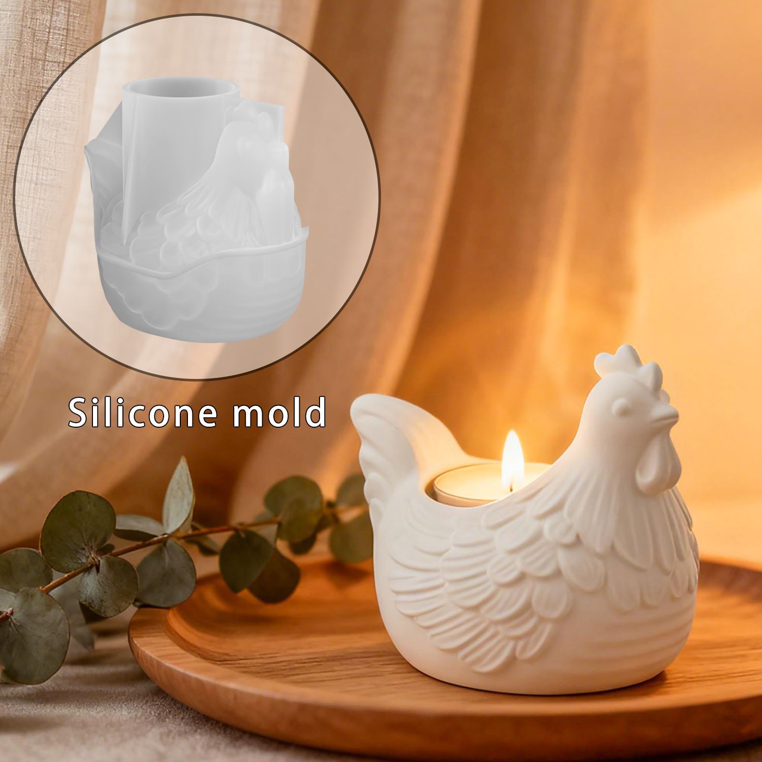 DIY 3D Little Chicken Candle H - 3D Printing Model Free avaliação e preço