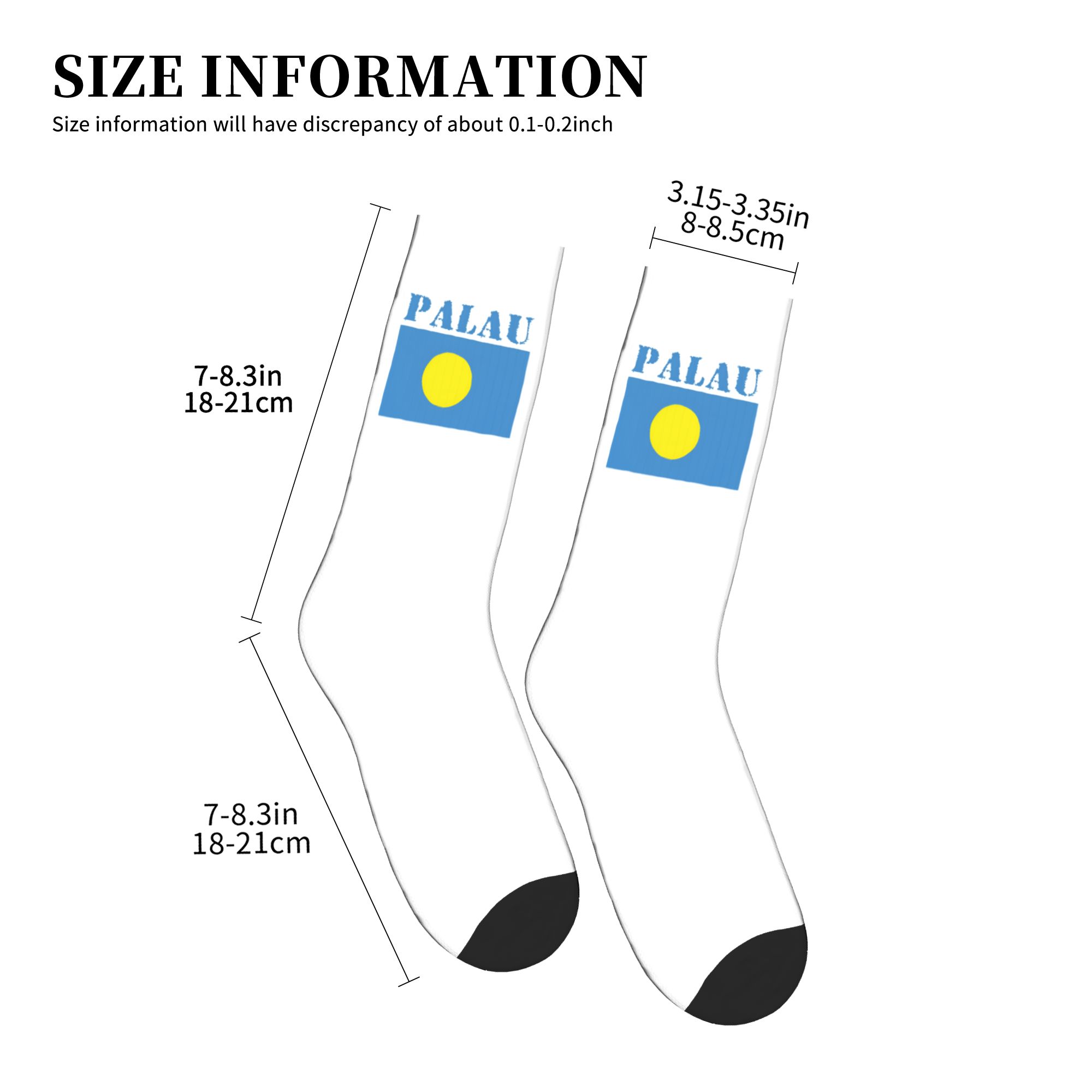 Cool Palau Flag Socks Men Wome - 3D Printing Youtube avaliação e preço