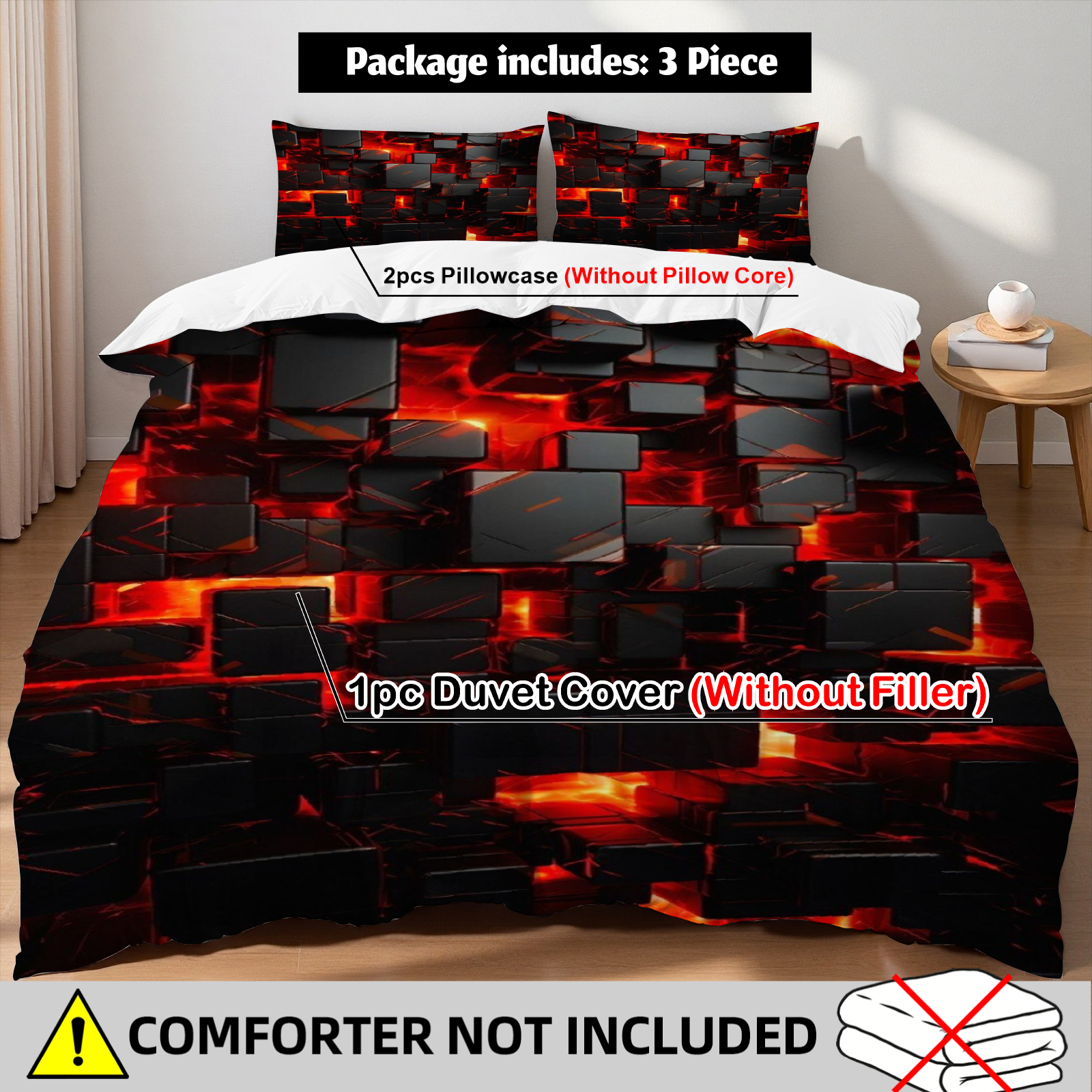 Cyberpunk Bedding Set Technolo - 3D Printing Technology avaliação e preço