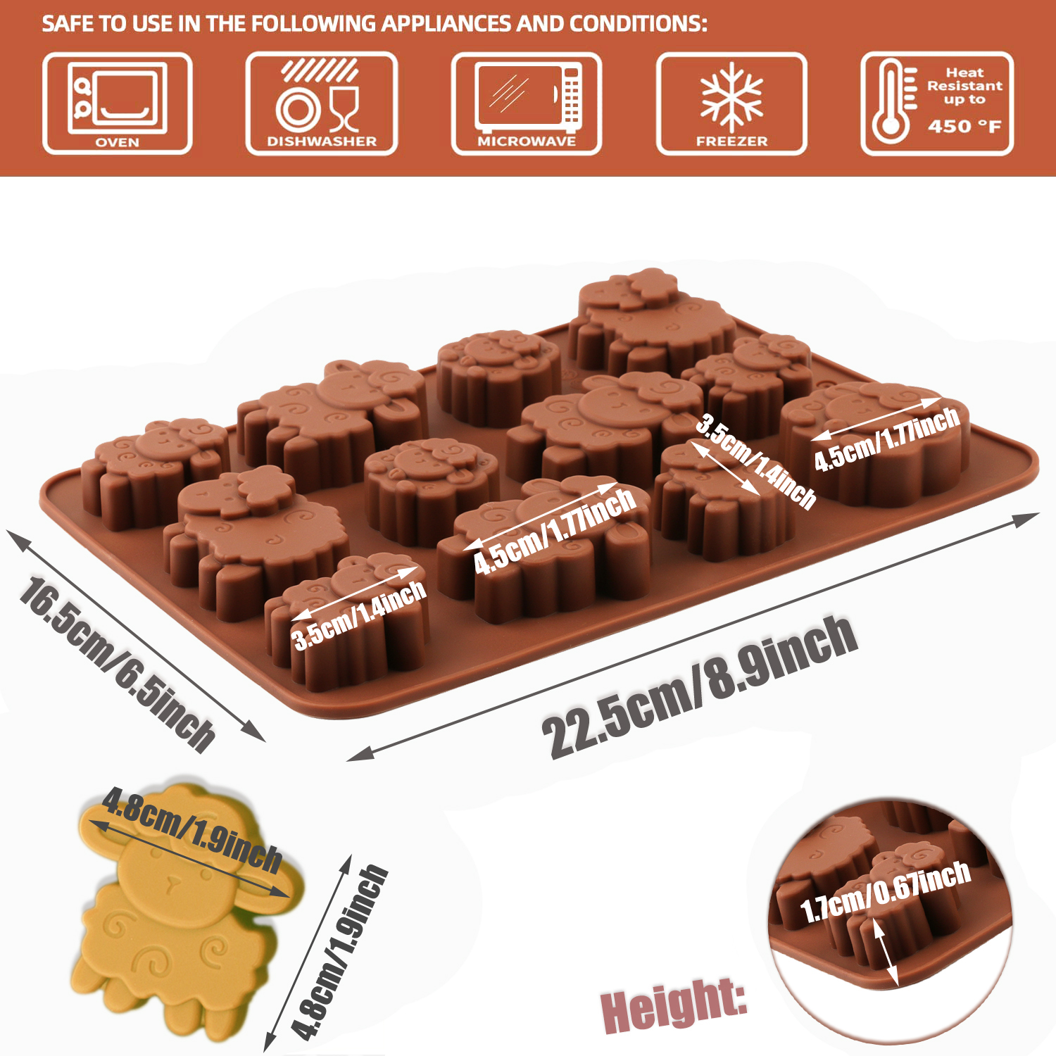 1pack silicone Eid lamb candy  - 3D Printing Model Free avaliação e preço