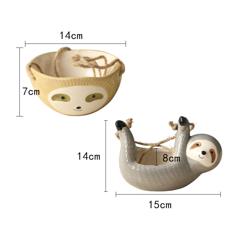 1Pcs Ceramic Hanging Plant Pot - 3D Printing Pot avaliação e preço