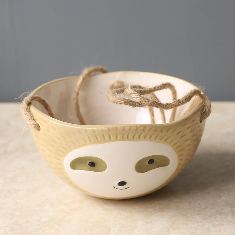 1Pcs Ceramic Hanging Plant Pot - 3D Printing Pot avaliação e preço