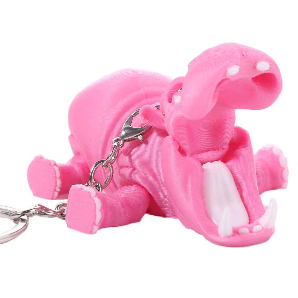 PLA Pink Hippopotamus Keychain - 3D Printing Pla avaliação e preço