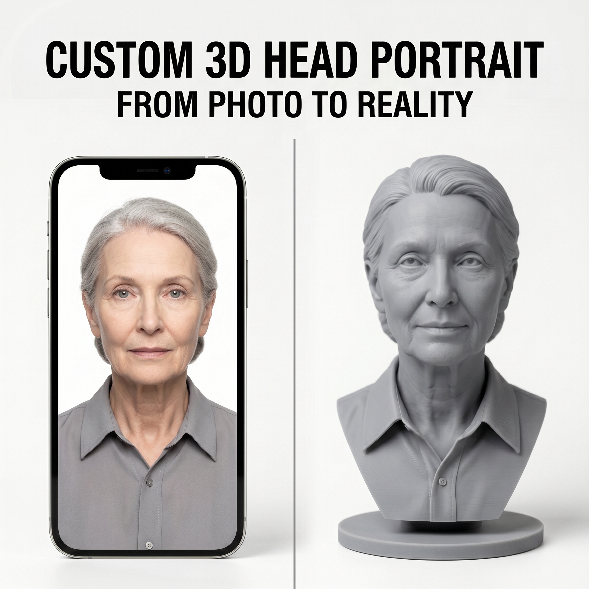 Custom 3D Bust Figurine, Perso - 3D Printing And Additive Manufacturing avaliação e preço