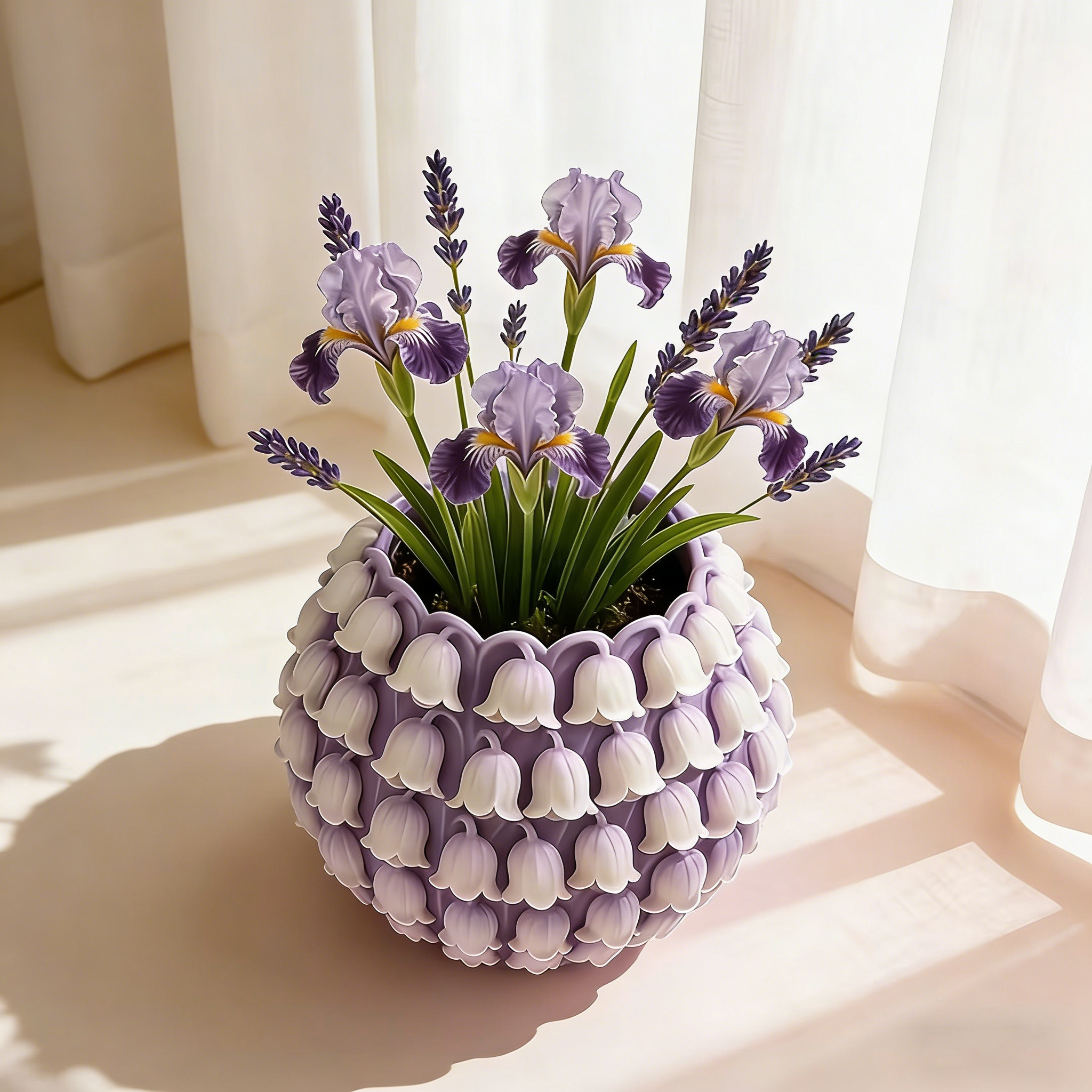 3D Textured Flower Pot Silicon - 3D Printing Pot avaliação e preço