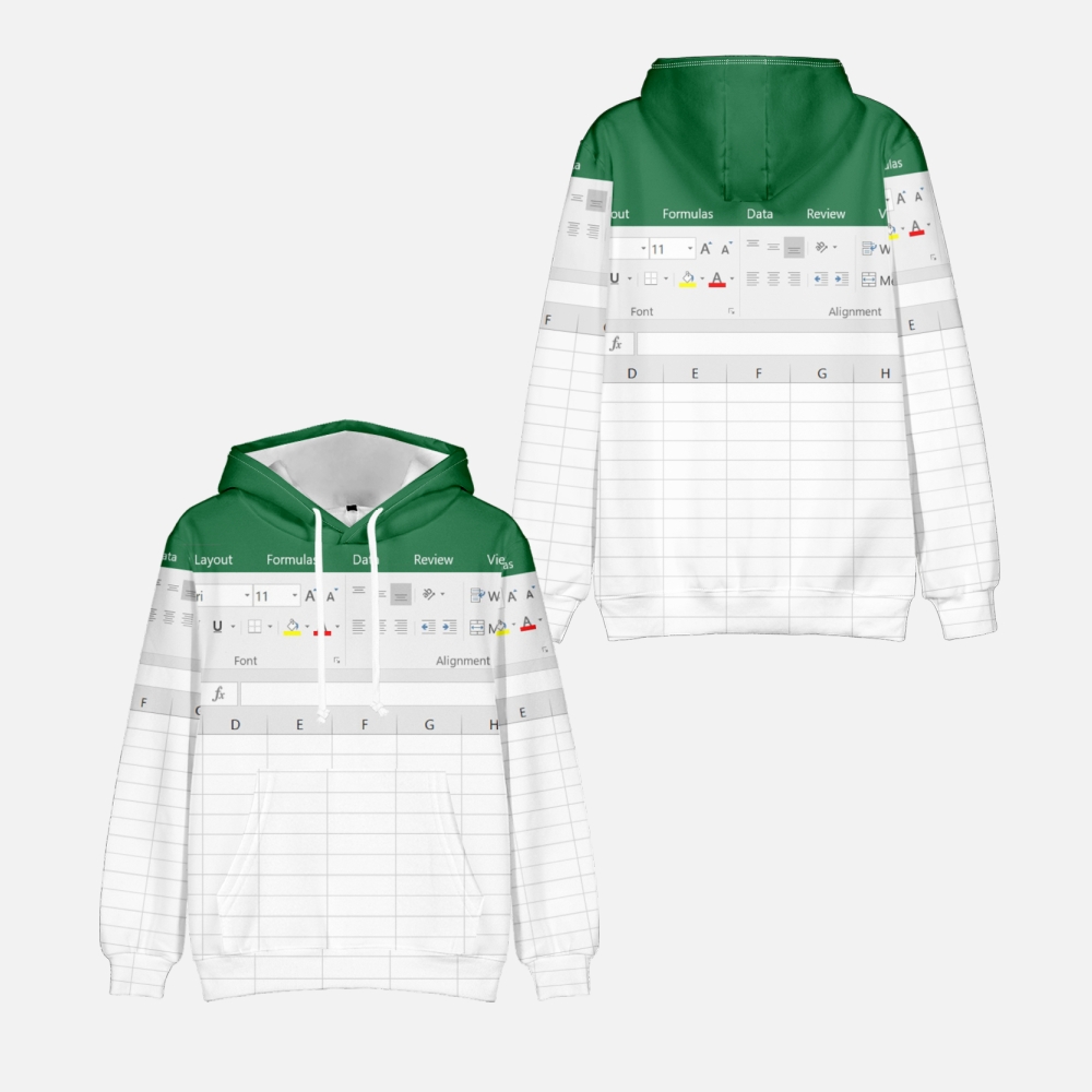 Casual Excel Hoodie For Men An - 3D Printing Design Software avaliação e preço